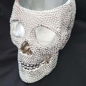 Skull holder silver